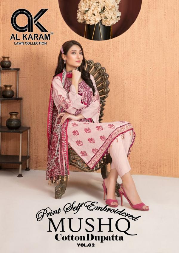 Al Karam Mushq Vol-2 Cotton Designer Dress material